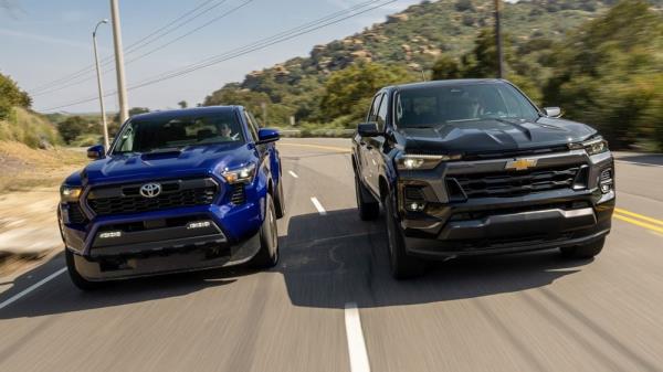 002 2024 toyota tacoma vs 2024 chevrolet colorado comparison