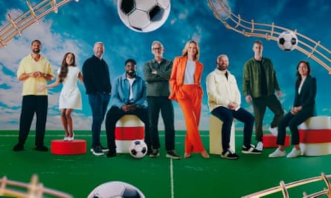 The BBC’s Rio Ferdinand, Alex Scott, Alan Shearer, Micah Richards, Gary Lineker, Gabby Logan, Wayne Rooney, Joe Hart and Rachel Corsie.