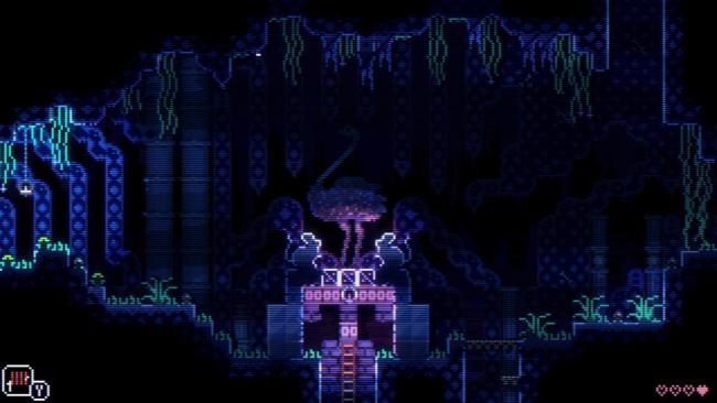 the ostrich and mouse statue in animal well