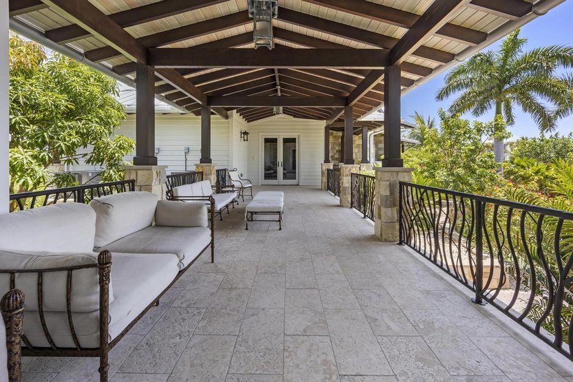 Overhead view of the mansion.