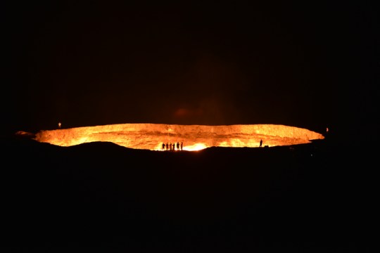 The Darvaza gas crater, Turkmenistan