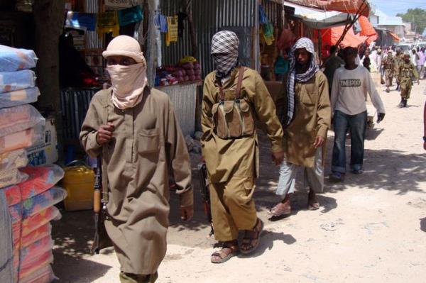 Al-Shabab fighters patrolling