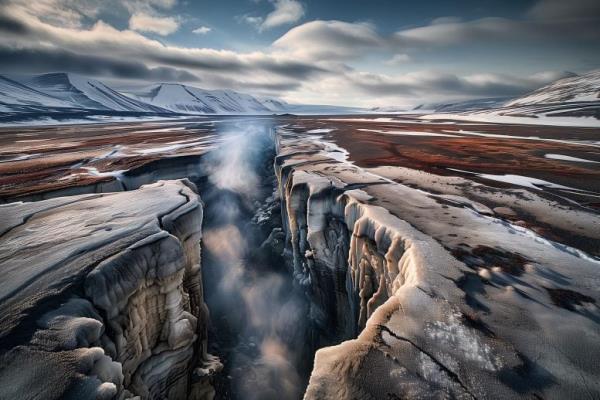 Thawing Permafrost Concept