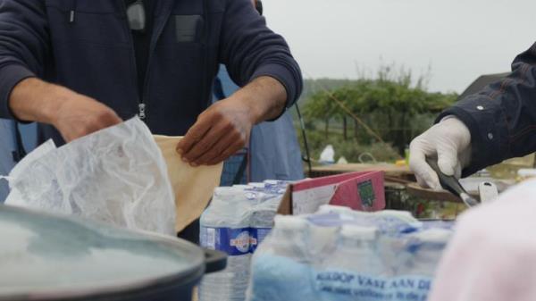 A migrant camp in France that is growing in size, with people who want to cross the Channel to the UK.