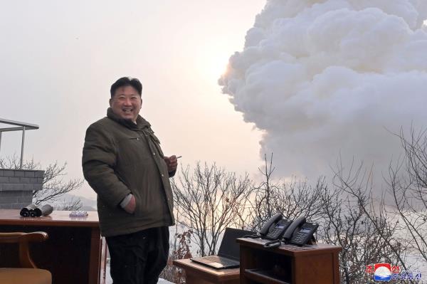 The White House says Kim Jong Un, pictured at a 