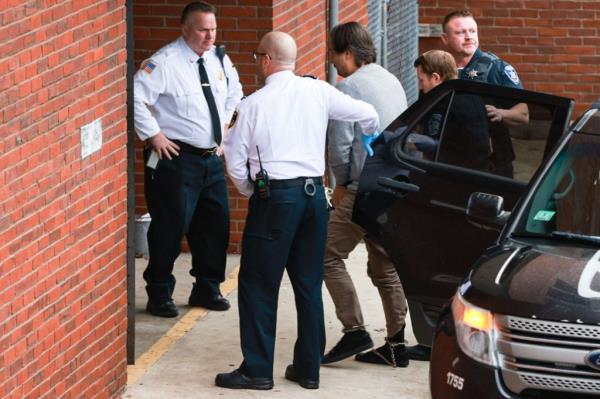 Brian Walshe arrives at court on Wednesday morning.