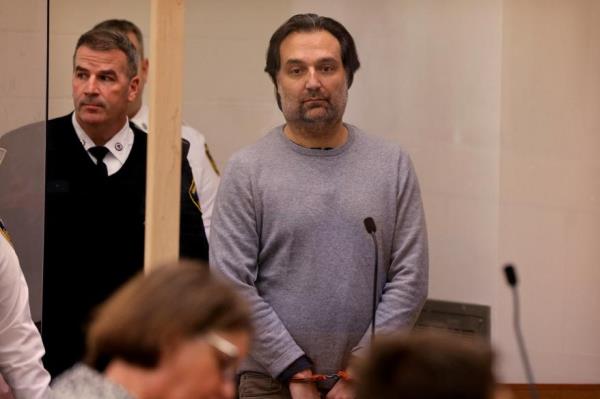 Brian Walshe appears at Quincy District Court on a charge of murdering his wife Ana Walshe.