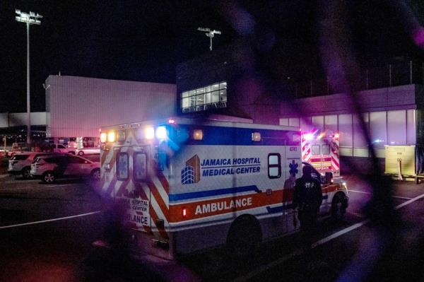 Ambulances arrives at JFK.
