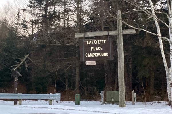 Sign for Lafayette Place Campground