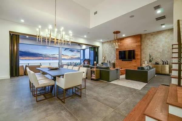 A view of the open floor plan.