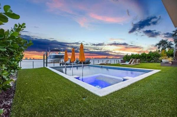 The pool and spa.