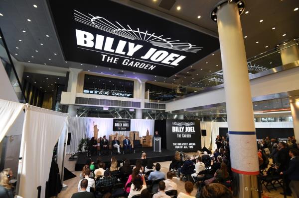 Billy Joel is joined by NYC Mayor Eric Adams and Jim Dolan in announcing his future at Madison Square Garden.
