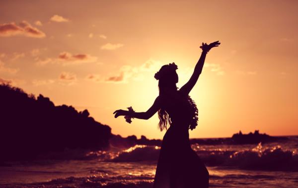 Young Hula Dancer.