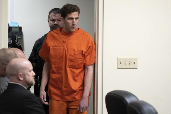 Bryan Kohberger, in the orange jail clothing, is accused of killing four University of Idaho students in November 2022. He appeared at a court hearing in Idaho on Jan. 5.