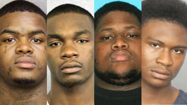 From left, Dedrick Williams, Michael Boatwright, Robert Allen and Trayvon Newsome. 