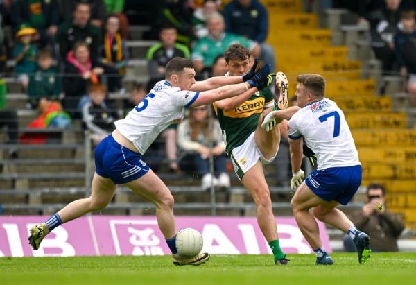 David Clifford and his Kerry team-mates hardly had to break sweat in their 0-24 to 1-11 win over Mo<em></em>naghan at Fitzgerald Stadium in Killarney. Photo: Brendan Moran/Sportsfile