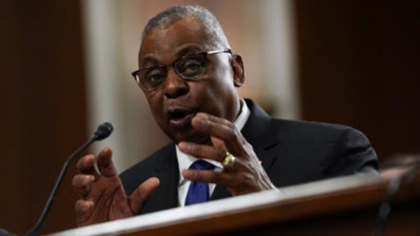  U.S. Defense Secretary Lloyd Austin testifies before a Senate Armed Services Committee hearing on President Biden's proposed budget request for the Department of Defense for fiscal year 2024, on Capitol Hill in Washington, U.S., March 28, 2023. REUTERS/Kevin Lamarque