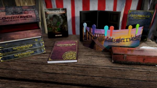 Gloomhaven: The Role Playing Game RPG Deluxe Box Set on a wooden table