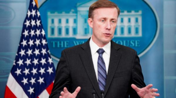 FILE PHOTO: White House Natio<em></em>nal Security Advisor Jake Sullivan speaks during a press briefing at the White House in Washington, D.C., U.S., September 15, 2023. REUTERS/Sarah Silbiger/File Photo