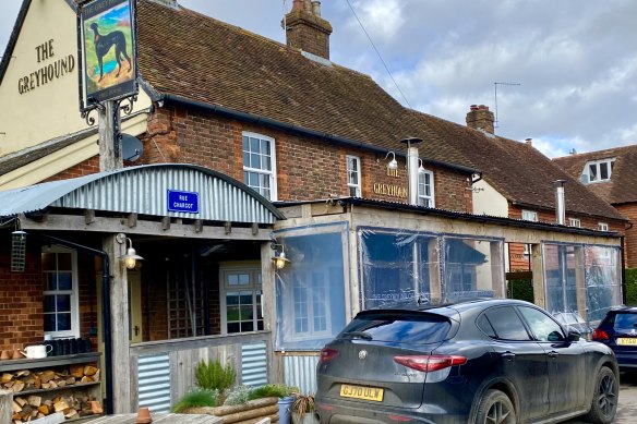 The Greyhound hotel in Kent, a gentle reminder of English rural life. 