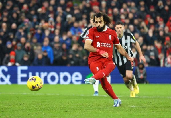 Salah scores twice as league-leading Liverpool beat Newcastle 4-2