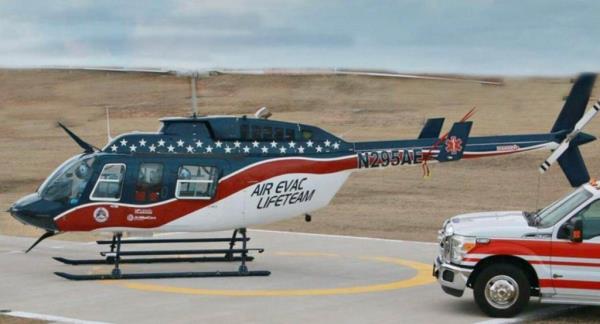 Bell 206L3 chopper owned by Air Evac Lifetime. 