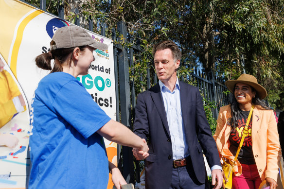 Premier Chris Minns voted at Carlton South Primary School.