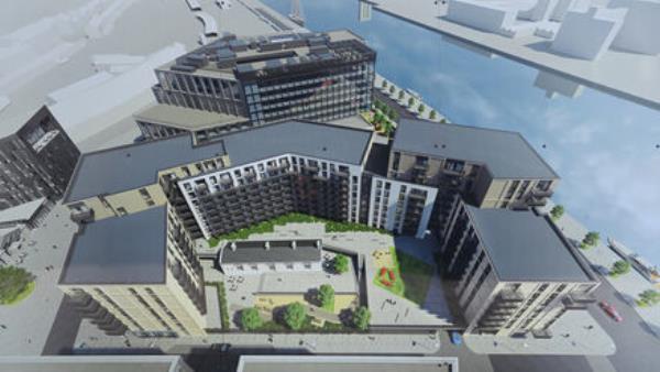Computer-generated image of the proposed development, which is set to go ahead after the Land Development Agency swung in behind a stalled Clarendon Properties/Bam Ireland residential project on Horgan’s Quay, Cork. Picture: Larry Cummins