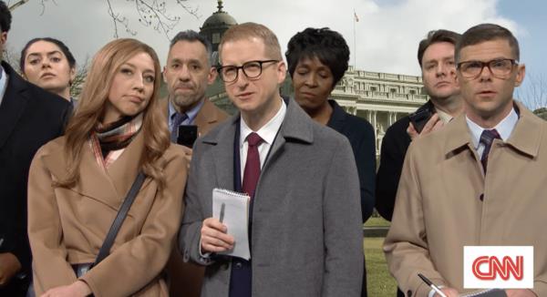 As he called on reporters for questions, Santos attempted to trick them by asking for their banking perso<em></em>nal information such as their bank routing number, mother's maiden name, and childhood pet, the latter of which got an answer.