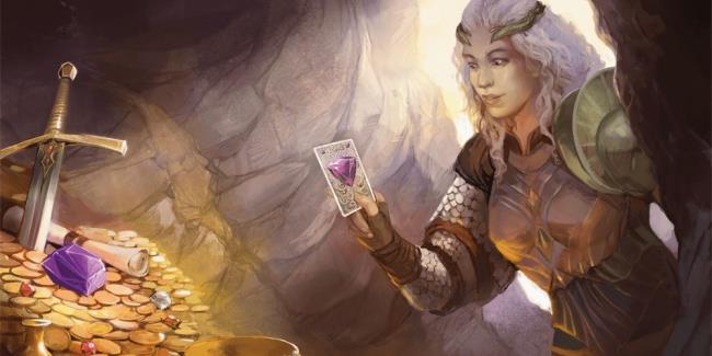 knight discovers treasure hoard thanks to gem card deck of many things