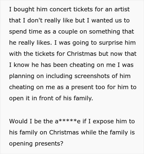 Man Plans To Expose Cheating BF On Christmas While His Whole Family Is Opening Presents