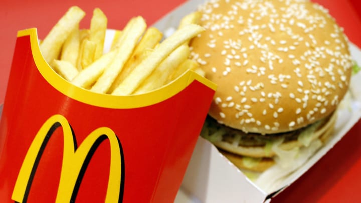 Big Mac and fries from McDonald's.