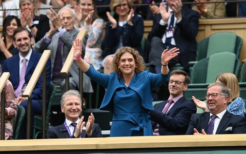 Hannah Ingram-Moore in the Royal box at Wimbledon