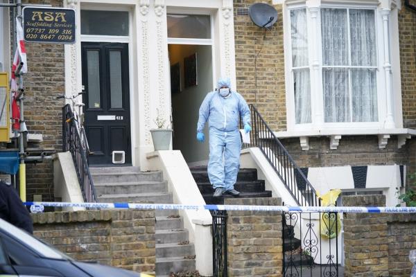 The scene of the killing in Mo<em></em>ntague Road, Hackney, London. Photo: PA.