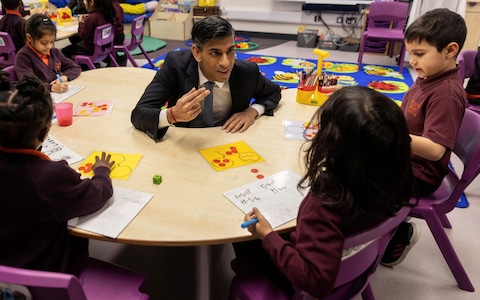 Rishi Sunak was asked a<em></em>bout the Israeli ambassador’s remarks during a visit to a school in Finchley, north London