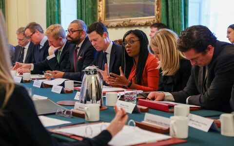 Kemi Badenoch, centre, was advised by Baro<em></em>ness Falkner regarding trans law