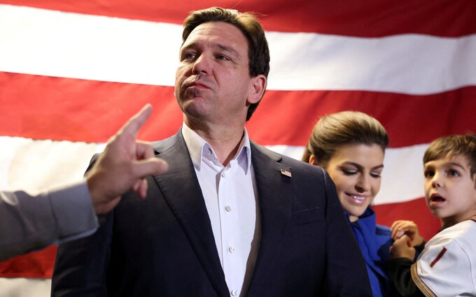 Support for Republican presidential hopeful Ron DeSantis has been falling amid mo<em></em>nths of wooden campaigning and staffing woes