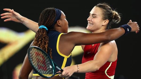 Sabalenka enjoyed co<em></em>ntrasting emotions against Gauff in Melbourne after losing last year's US Open final match