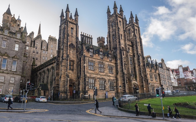 View of New College building at the University of Edinburgh