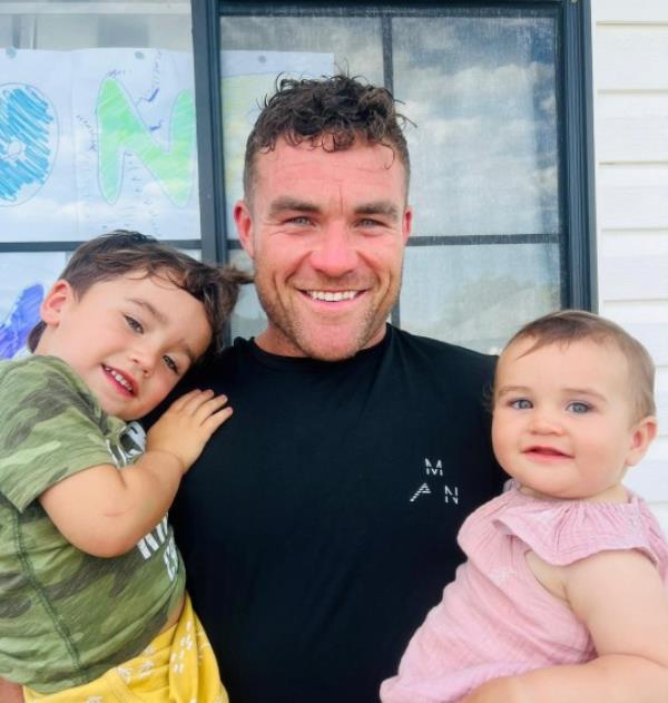 *COLLECT* Matt with his children, Brixton (L) and Meka Rose (R). Matt Syron, 32, who was blinded after he was attacked with a glass on a night out is calling for a law to be changed, pictured at a family home in Leeds, West Yorks, Feb 8 2024. Release date ? February 11 2024. See SWNS story SWLNglass. A dad-of-two blinded in an unprovoked attack on a night out has called for glass bottles and drinks co<em></em>ntainers to be banned in bars after 9pm. Matthew Syron, 32, was glassed by stranger Gareth Dean, 37, during a night out in Revolucin de Cuba in Leeds, West Yorks,. with a group of friends. He was rushed to hospital after the attack on Boxing Day, wher<em></em>e he had surgery on his eyes that has meant he's been able to regain some sight in his right eye. Matthew, originally from Leeds, moved to Wollo<em></em>ngong in Australia in 2012, wher<em></em>e the law there is that they stop serving glasses and bottles from 9pm.
