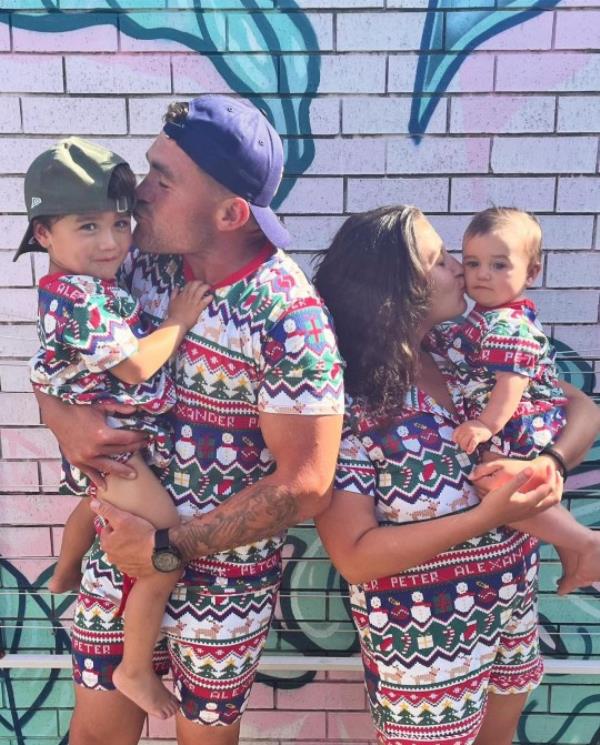 *COLLECT* L-R Matts son, Brixton Syron, Matt Syron, Matt's partner, Keone Rawiri and Matt's daughter Meka Rose Syron. The family is pictured back home in Australia. Matt Syron, 32, who was blinded after he was attacked with a glass on a night out is calling for a law to be changed, pictured at a family home in Leeds, West Yorks, Feb 8 2024.Release date ? February 11 2024. See SWNS story SWLNglass. A dad-of-two blinded in an unprovoked attack on a night out has called for glass bottles and drinks co<em></em>ntainers to be banned in bars after 9pm. Matthew Syron, 32, was glassed by stranger Gareth Dean, 37, during a night out in Revolucin de Cuba in Leeds, West Yorks,. with a group of friends. He was rushed to hospital after the attack on Boxing Day, wher<em></em>e he had surgery on his eyes that has meant he's been able to regain some sight in his right eye. Matthew, originally from Leeds, moved to Wollo<em></em>ngong in Australia in 2012, wher<em></em>e the law there is that they stop serving glasses and bottles from 9pm.