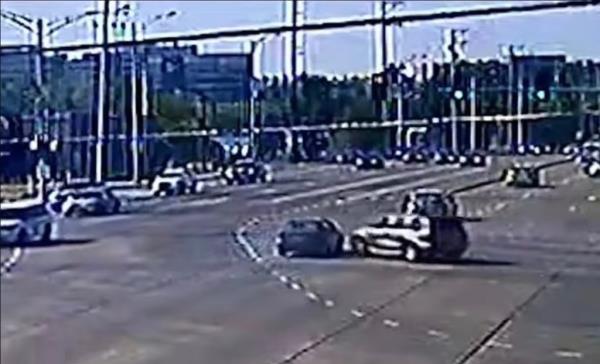 Surveillance footage of the accident. 