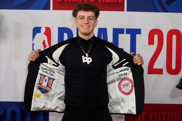 Brandin Podziemski was drafted No. 19 by the Warriors.