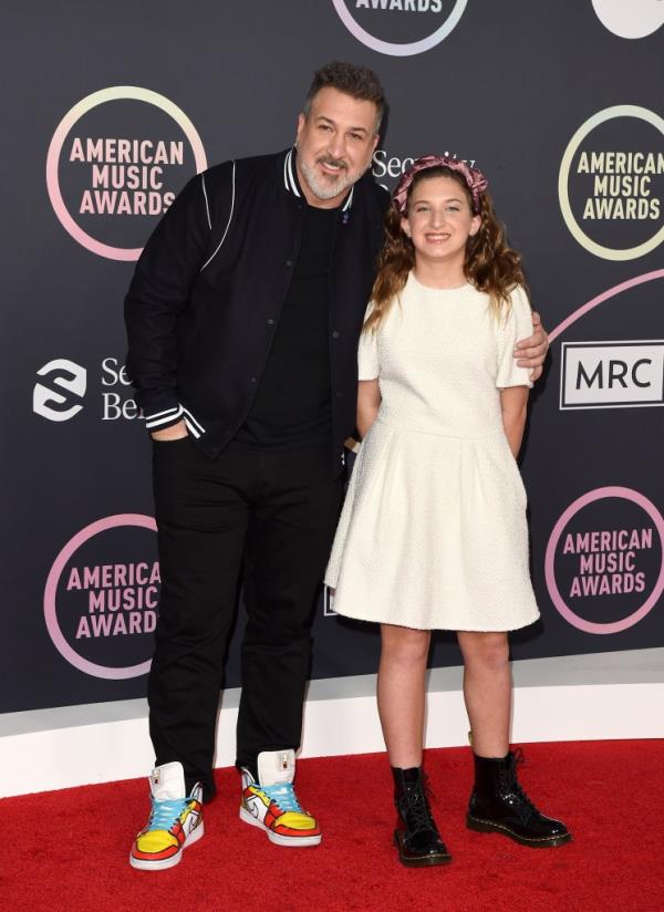 Joey and Kloey Fatone attend the 2021 American Music Awards.