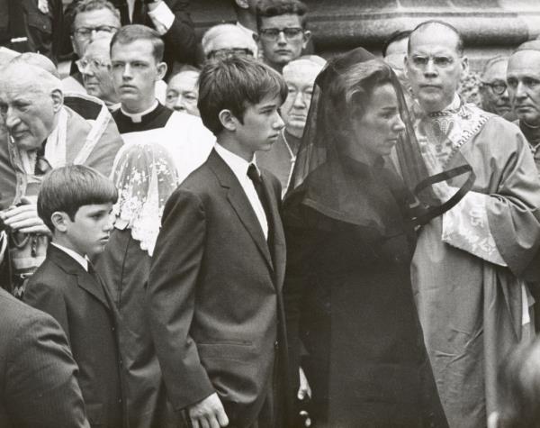 RFK Jr. and his mother, Ethel Kennedy, at his father RFK's funeral