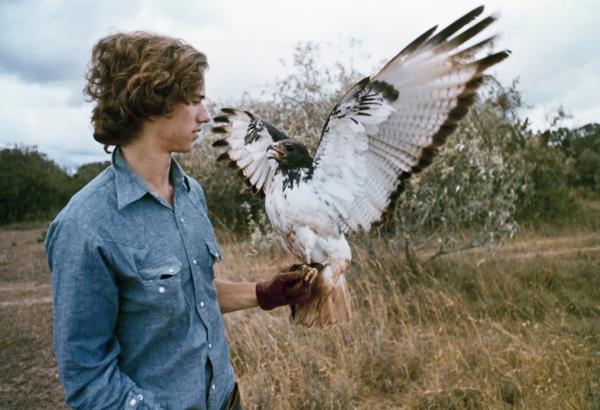 Kennedy with a hawk