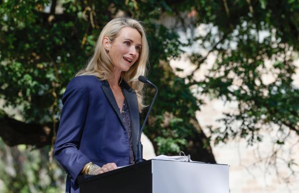 Jennifer Siebel Newsom, First Partner of California, speaks during the First 5 California Stro<em></em>nger Starts Campaign Launch on June 01, 2023 in Sacramento, California.