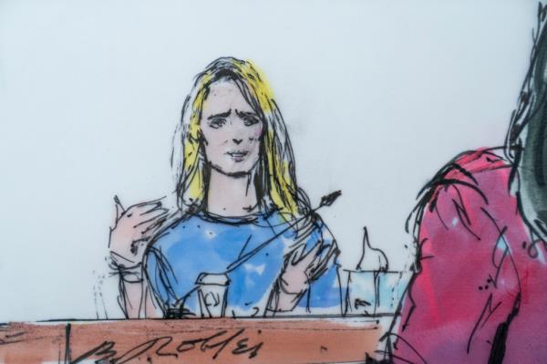 </p>

<p>　　In this courtroom artist sketch, Jennifer Siebel Newsom, a docu<em></em>mentary filmmaker and the wife of California Gov. Gavin Newsom, takes the stand at the trial of Harvey Weinstein in Los Angeles, Monday, Nov. 14, 2022.