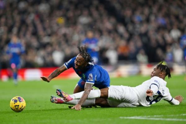 Destiny Udogie was involved in several co<em></em>ntroversial moments during Tottenham's defeat against Chelsea 