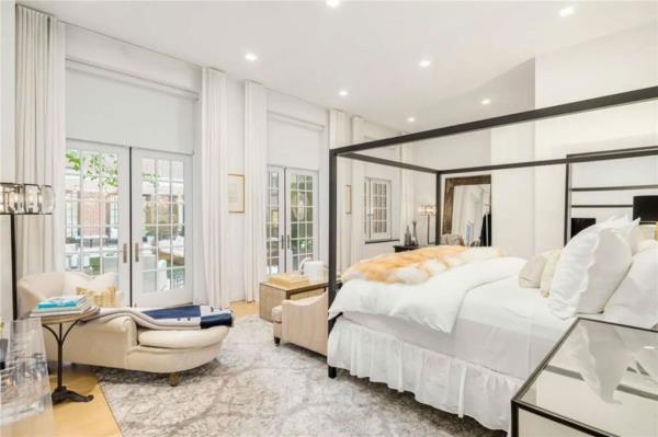 One of the bedrooms inside.
